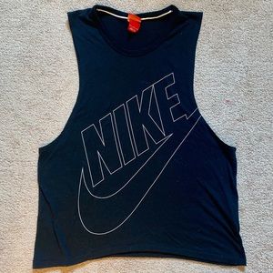 Nike Logo Black Athletic Tank Top-Xs